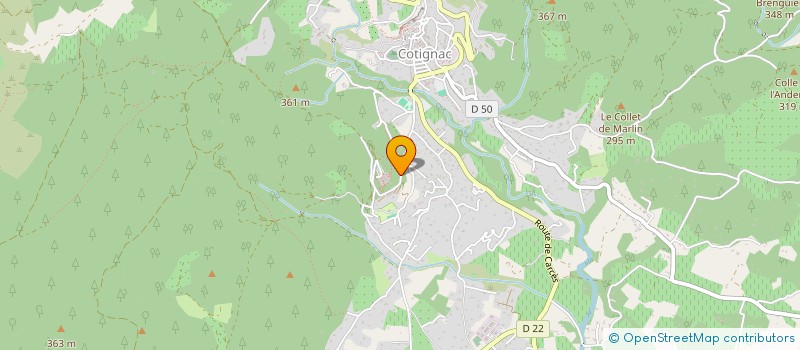 localisation de l'entreprise LES DAMES  COTIGNAC