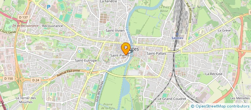 localisation de l'entreprise LES DAMES BLANCHES  SAINTES