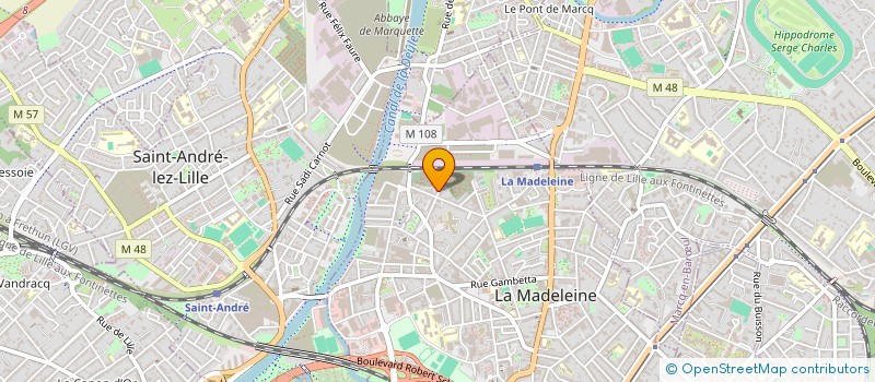 localisation de l'entreprise LES DAMES DE L IMMEUBLE à LA MADELEINE