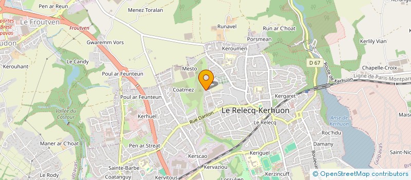 localisation de l'entreprise LES DAMES DU MOULIN BLANC  LE RELECQ-KERHUON