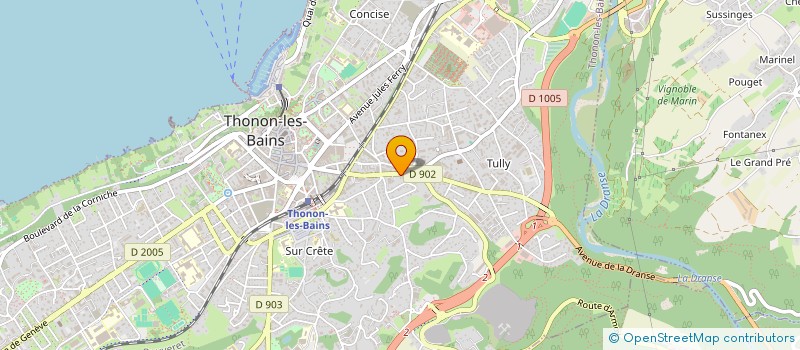 localisation de l'entreprise LES DAMOISELLES DU LEMAN à THONON-LES-BAINS