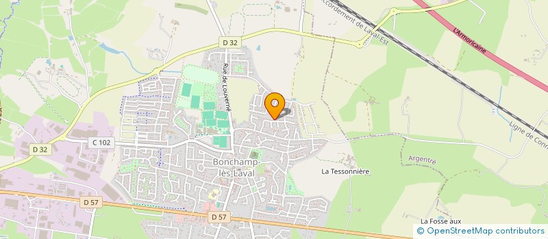 localisation de l'entreprise LES DANSEURS DE BONCHAMP LES LAVAL  BONCHAMP-LES-LAVAL