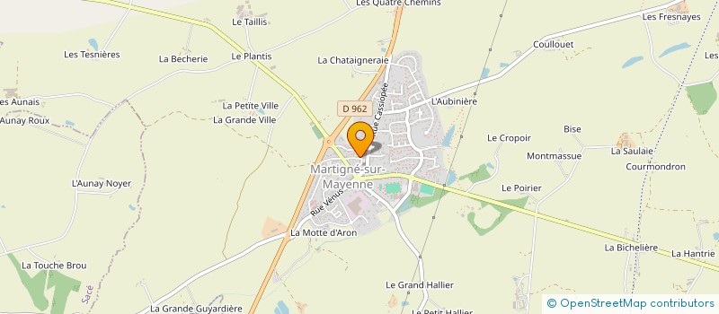 localisation de l'entreprise LES DANSEURS DE MARTIGNE SUR MAYENNE - 53 à MARTIGNE-SUR-MAYENNE