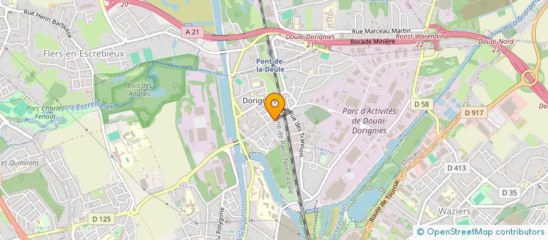 localisation de l'entreprise LES DAUPHINES 59 à DOUAI