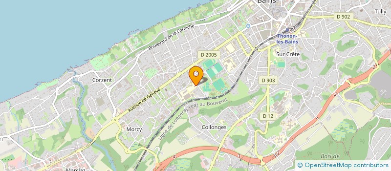 localisation de l'entreprise LES DAUPHINS à THONON-LES-BAINS