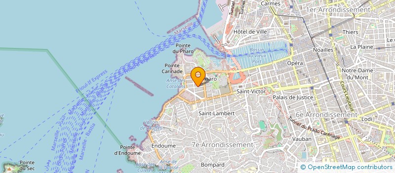 localisation de l'entreprise LES DAUPHINS CATALANS à MARSEILLE