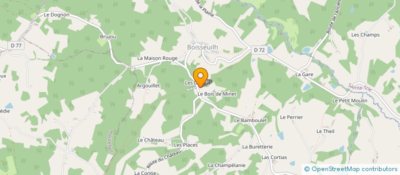 localisation de l'entreprise LES DEBATS à BOISSEUILH