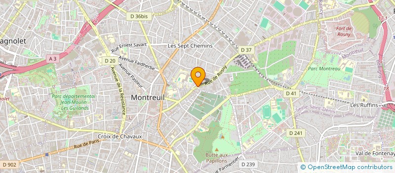 localisation de l'entreprise LES DEBUTANTS ASSOCIES à MONTREUIL