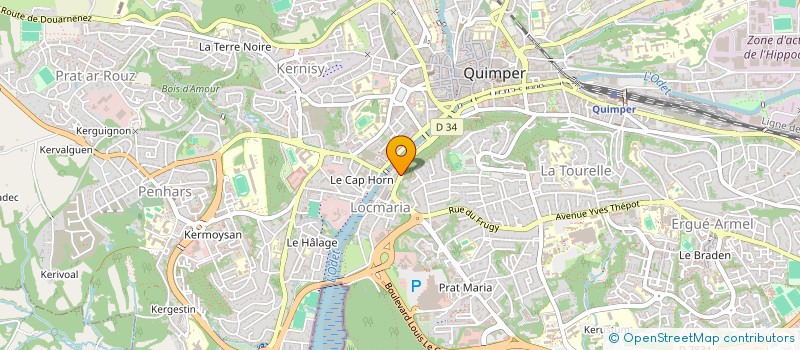 localisation de l'entreprise LES DECORS BRETONS à QUIMPER