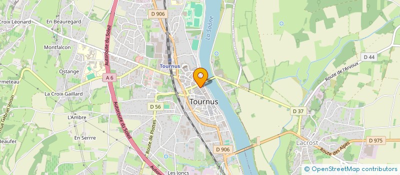 localisation de l'entreprise LES DEDETTES à TOURNUS