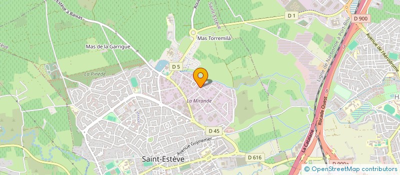 localisation de l'entreprise LES DEFERLANTES PREMNIUM CLUB  SAINT-ESTEVE