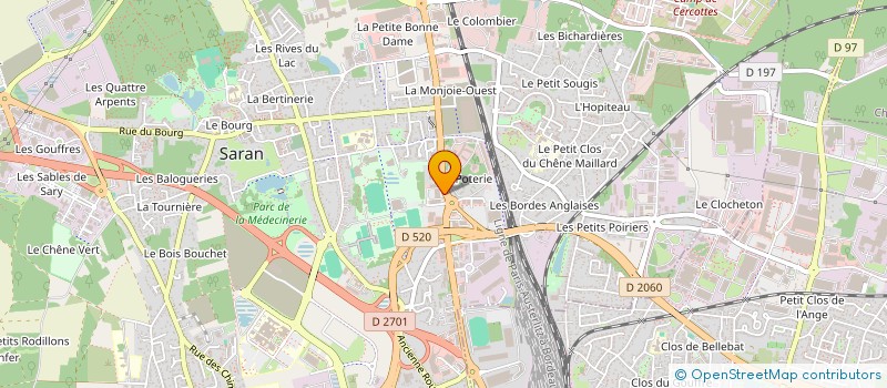 localisation de l'entreprise LES DEJANTES à SARAN