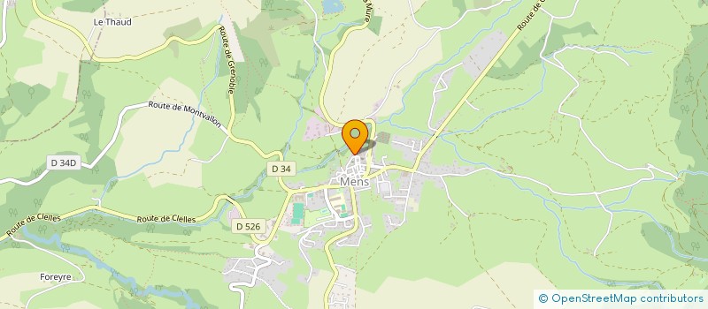 localisation de l'entreprise LES DEJANTES DE MENS EN TRIEVES  MENS