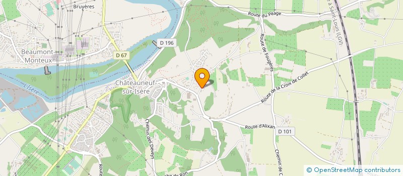 localisation de l'entreprise LES DELICES  CHATEAUNEUF-SUR-ISERE