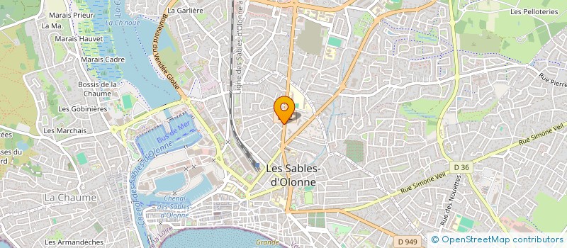 localisation de l'entreprise LES DELICES  LES SABLES D'OLONNE