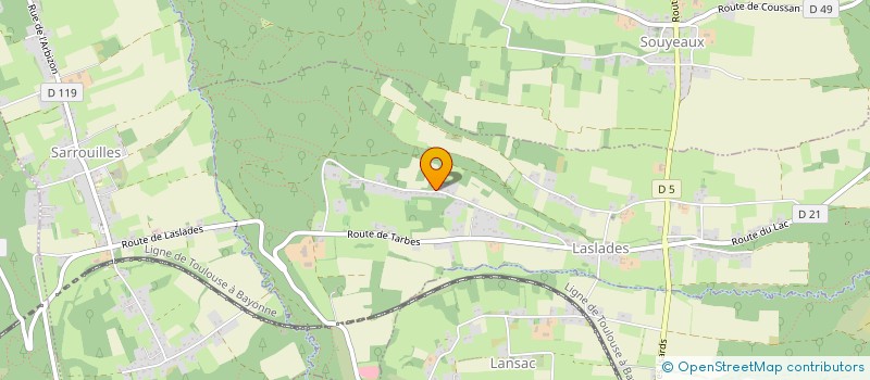 localisation de l'entreprise LES DELICES 65  LANSAC