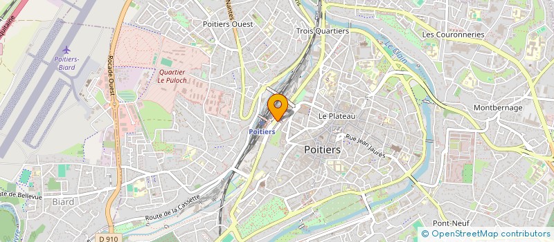 localisation de l'entreprise LES DELICES à POITIERS