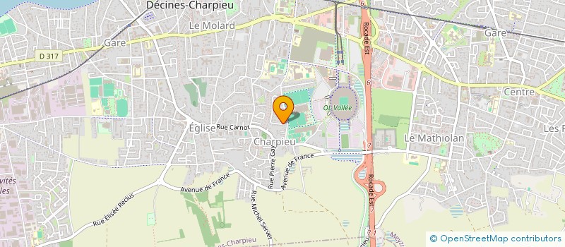 localisation de l'entreprise LES DELICES A EMPORTER  DECINES-CHARPIEU