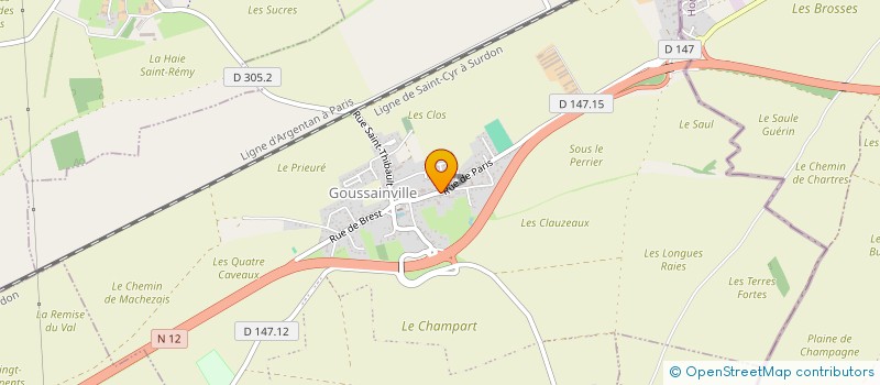 localisation de l'entreprise LES DELICES BIO à GOUSSAINVILLE
