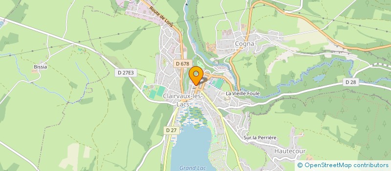 localisation de l'entreprise LES DELICES D'ALICE à CLAIRVAUX-LES-LACS