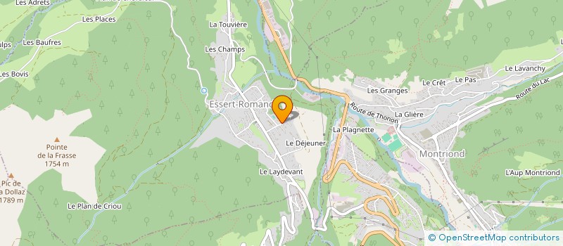 localisation de l'entreprise LES DELICES D'ALPAGE à ESSERT-ROMAND