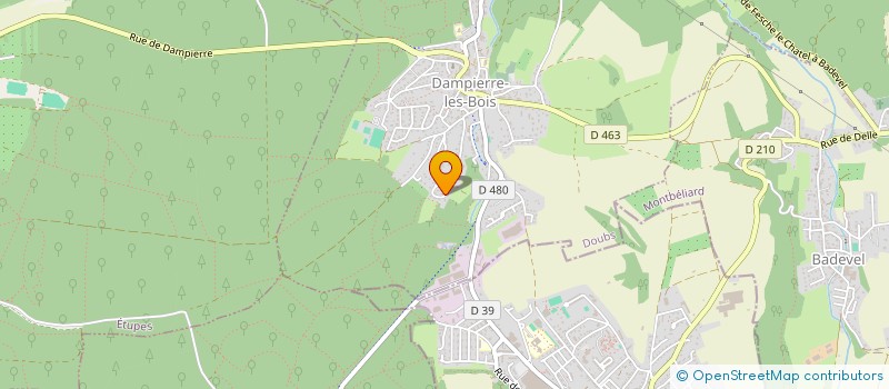 localisation de l'entreprise LES DELICES D'AMBRE  DAMPIERRE-LES-BOIS