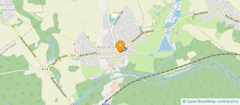 localisation de l'entreprise LES DELICES D'ANIZY à ANIZY-LE-GRAND