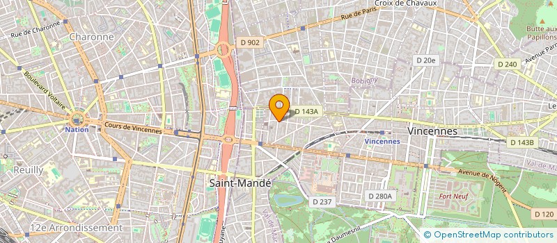 localisation de l'entreprise LES DELICES D'ANJOU à VINCENNES