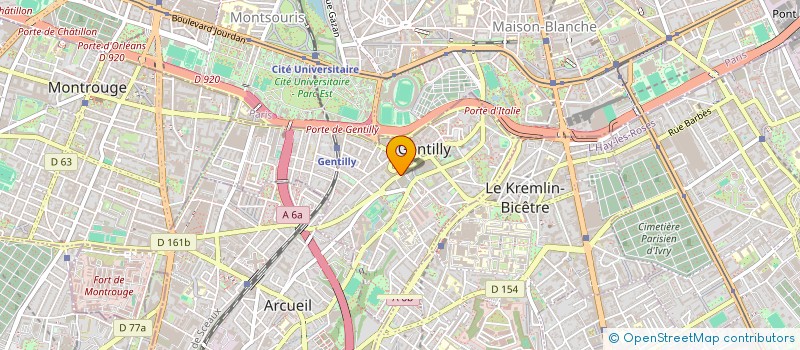 localisation de l'entreprise LES DELICES D'ARCUEIL  GENTILLY