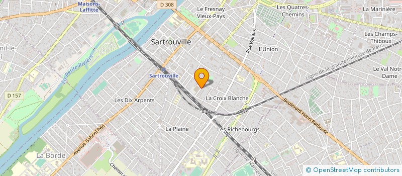 localisation de l'entreprise LES DELICES DE CHEZ NOUS à SARTROUVILLE