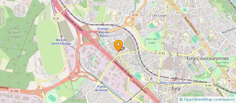 localisation de l'entreprise LES DELICES DE COPERNIC à EVRY-COURCOURONNES