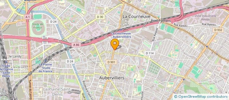localisation de l'entreprise LES DELICES DE DRANCY à LA COURNEUVE