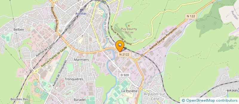 localisation de l'entreprise LES DELICES DE L'ARVERNE à AURILLAC
