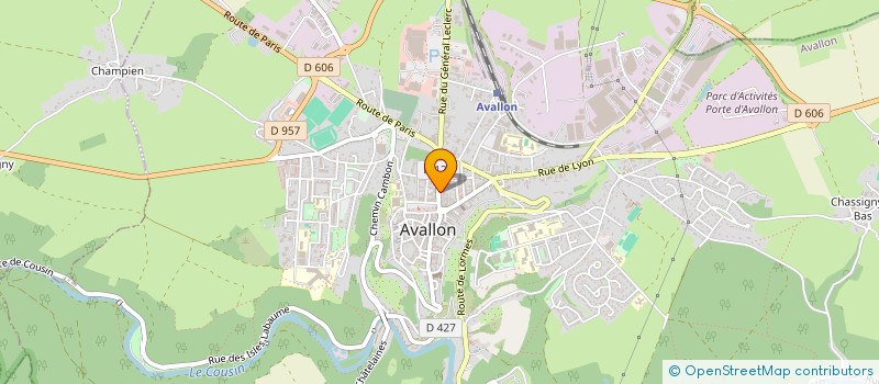localisation de l'entreprise LES DELICES DE L'AVALLONNAIS à AVALLON