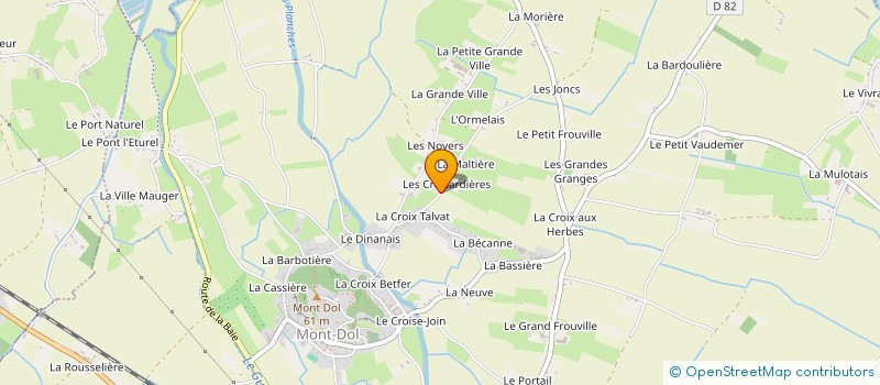 localisation de l'entreprise LES DELICES DE L'ESTUAIRE à MONT-DOL