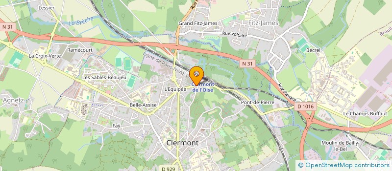 localisation de l'entreprise LES DELICES DE LA GARE à CLERMONT