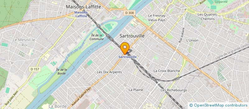 localisation de l'entreprise LES DELICES DE LA GARE à SARTROUVILLE