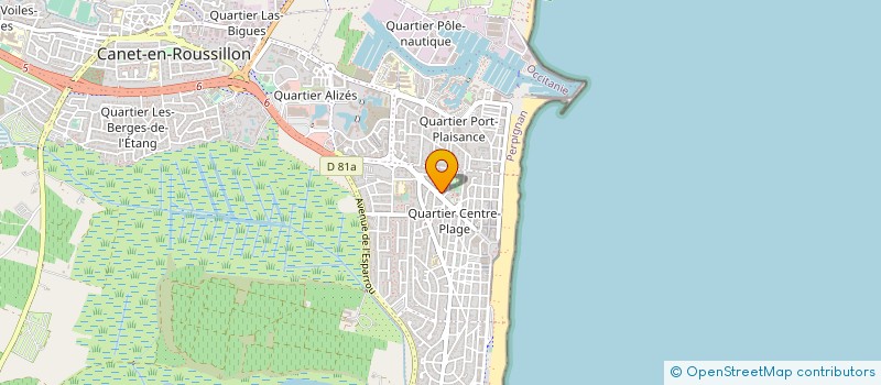 localisation de l'entreprise LES DELICES DE LA MER  CANET-EN-ROUSSILLON