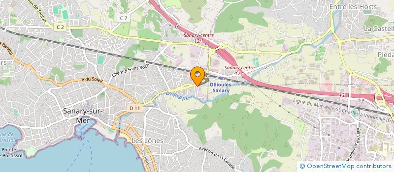 localisation de l'entreprise LES DELICES DE LA MER à SANARY-SUR-MER