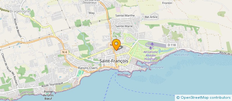localisation de l'entreprise LES DELICES DE LA ROTONDE à SAINT-FRANCOIS