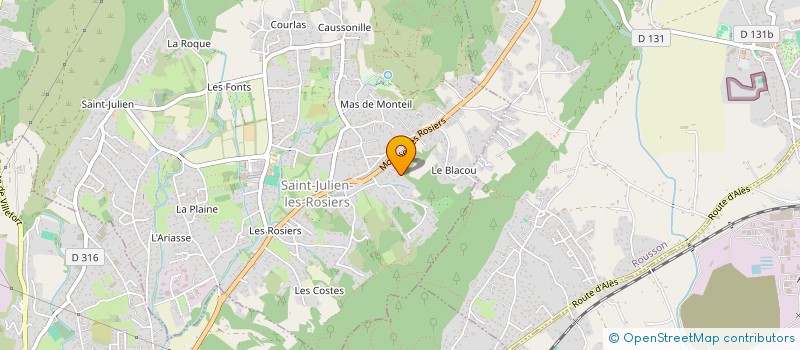 localisation de l'entreprise LES DELICES DE LA ROUVIERE à SAINT-JULIEN-LES-ROSIERS
