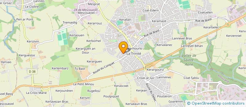 localisation de l'entreprise LES DELICES DE LANVENNEC  LOCMARIA-PLOUZANE