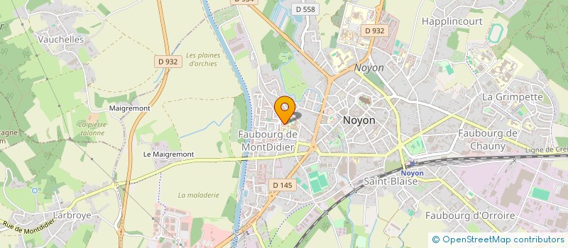 localisation de l'entreprise LES DELICES DE LAURENT'S à NOYON