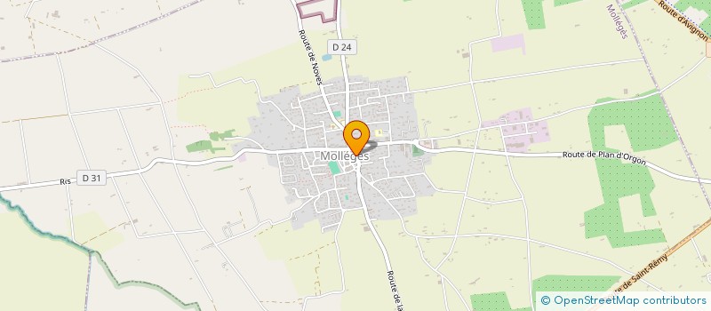 localisation de l'entreprise LES DELICES DE LUCAS ET MARGAUX à MOLLEGES