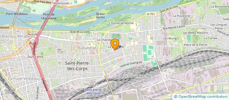 localisation de l'entreprise LES DELICES DE M.A.  SAINT-PIERRE-DES-CORPS