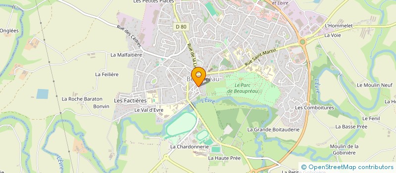 localisation de l'entreprise LES DELICES DE MANUE  BEAUPREAU-EN-MAUGES