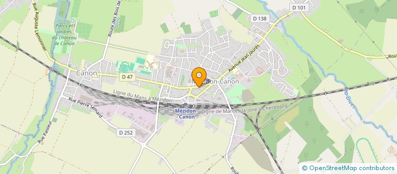 localisation de l'entreprise LES DELICES DE MEZIDON  MEZIDON VALLEE D'AUGE