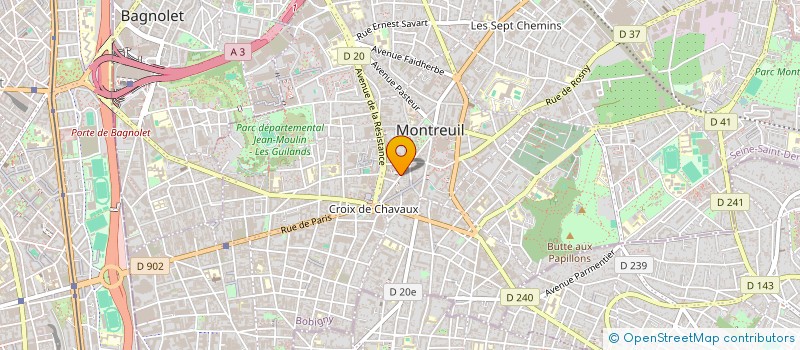 localisation de l'entreprise LES DELICES DE MONTREUIL à MONTREUIL