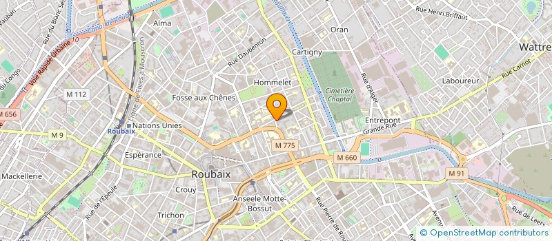 localisation de l'entreprise LES DELICES DE OUIZA ET DJAMILA  ROUBAIX