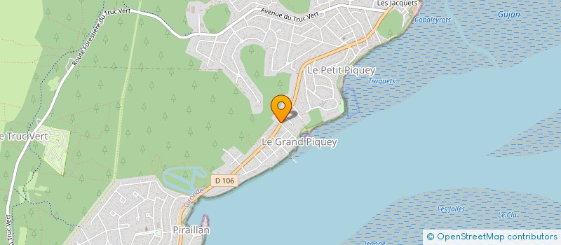 localisation de l'entreprise LES DELICES DE PIQUEY  LEGE-CAP-FERRET